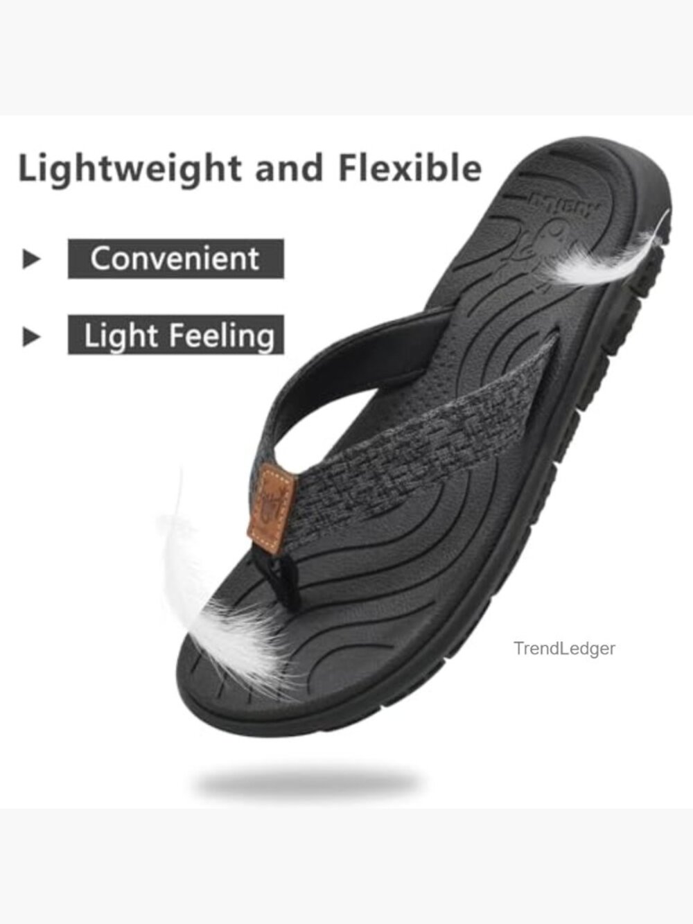 Arch Support Flip Flops - Comfortable Yoga Mat Cushion Sandals - Picture 4 of 7
